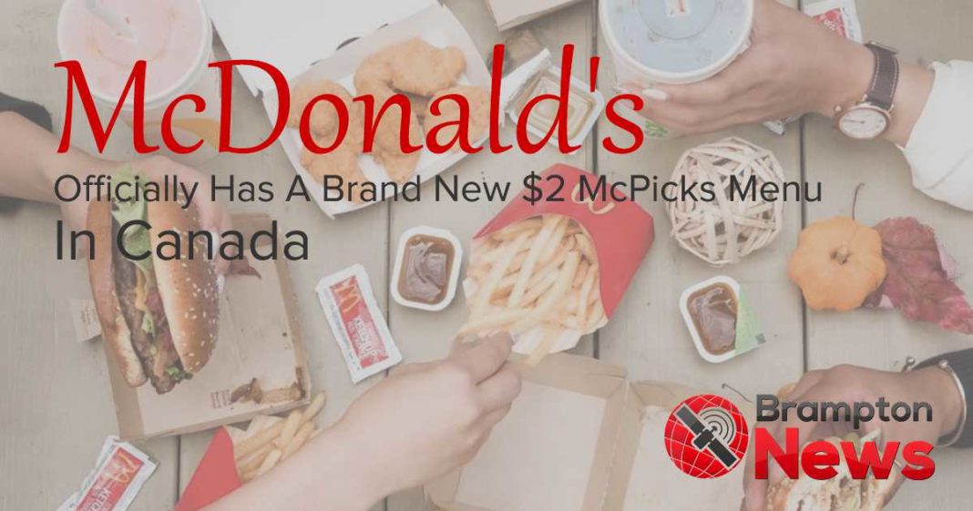 McPicks menu
